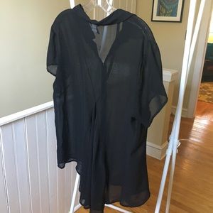 Torrid sheer black layering blouse size 2